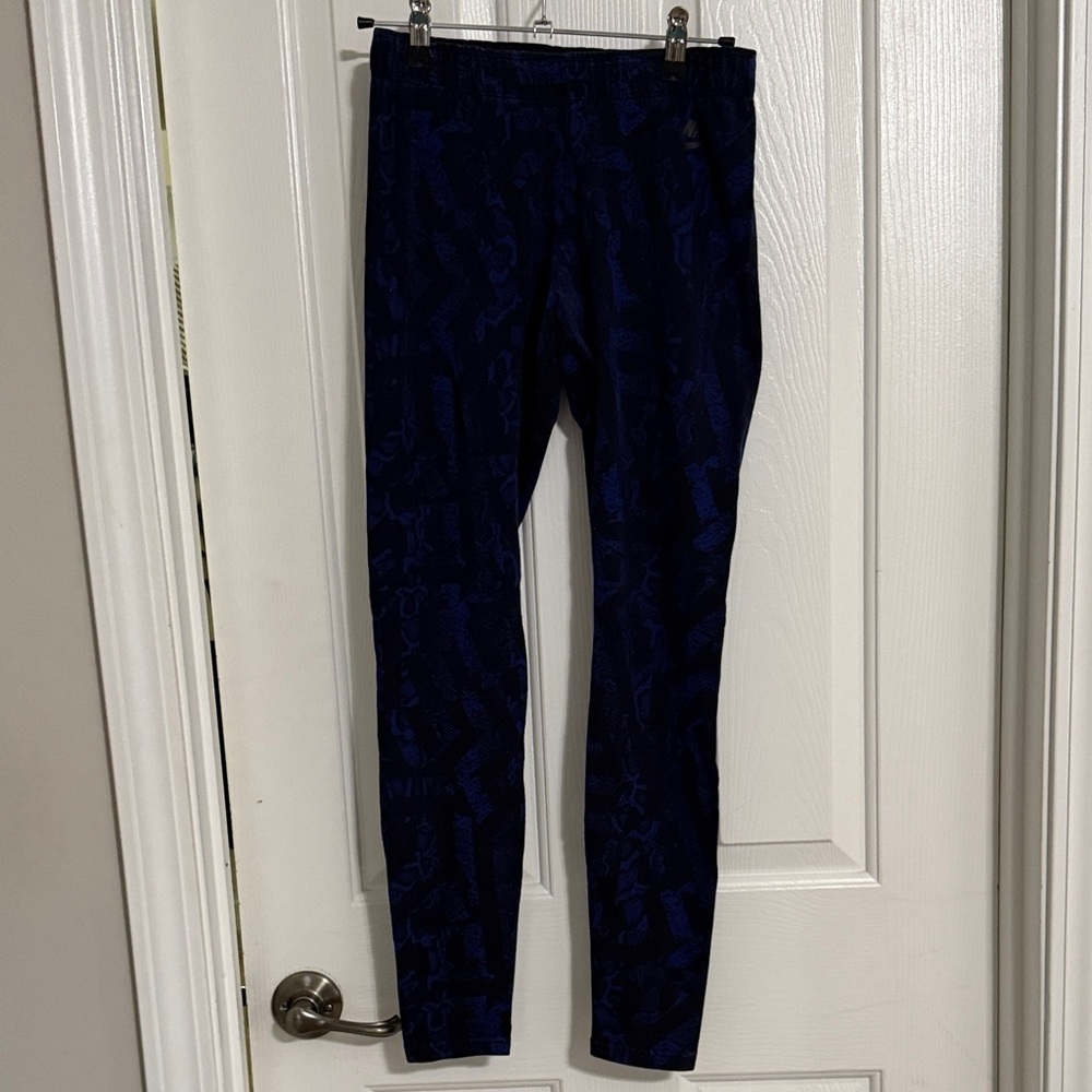Blue Patterned Leggings- Nike
